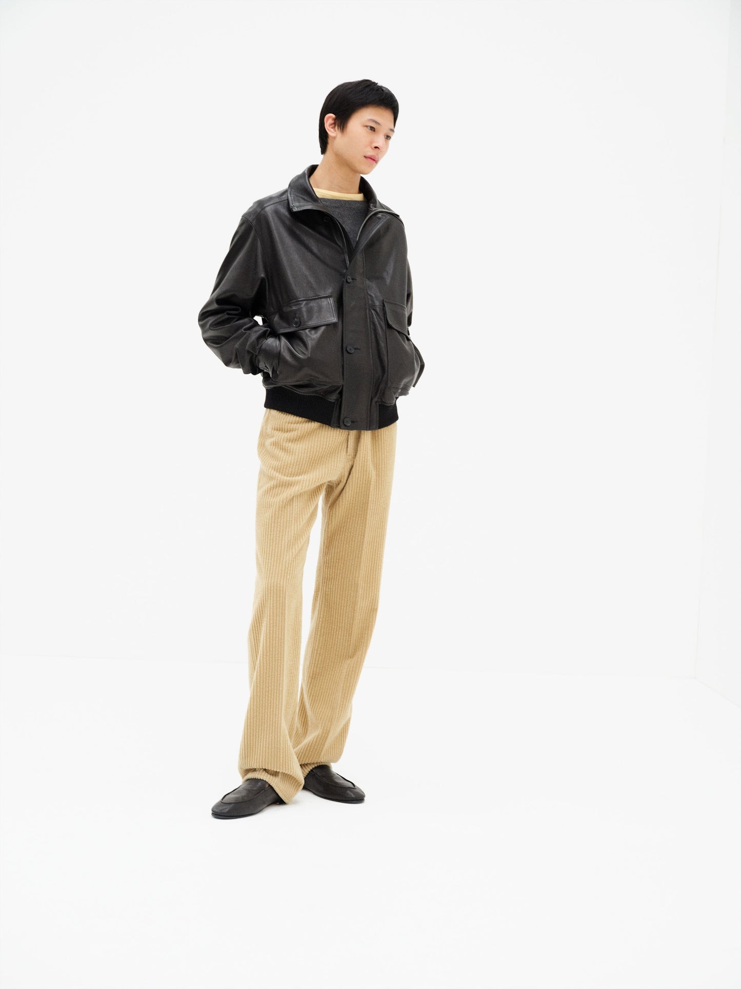 AURALEE 26AW TEXTURED LAMB LEATHER BLOUSON