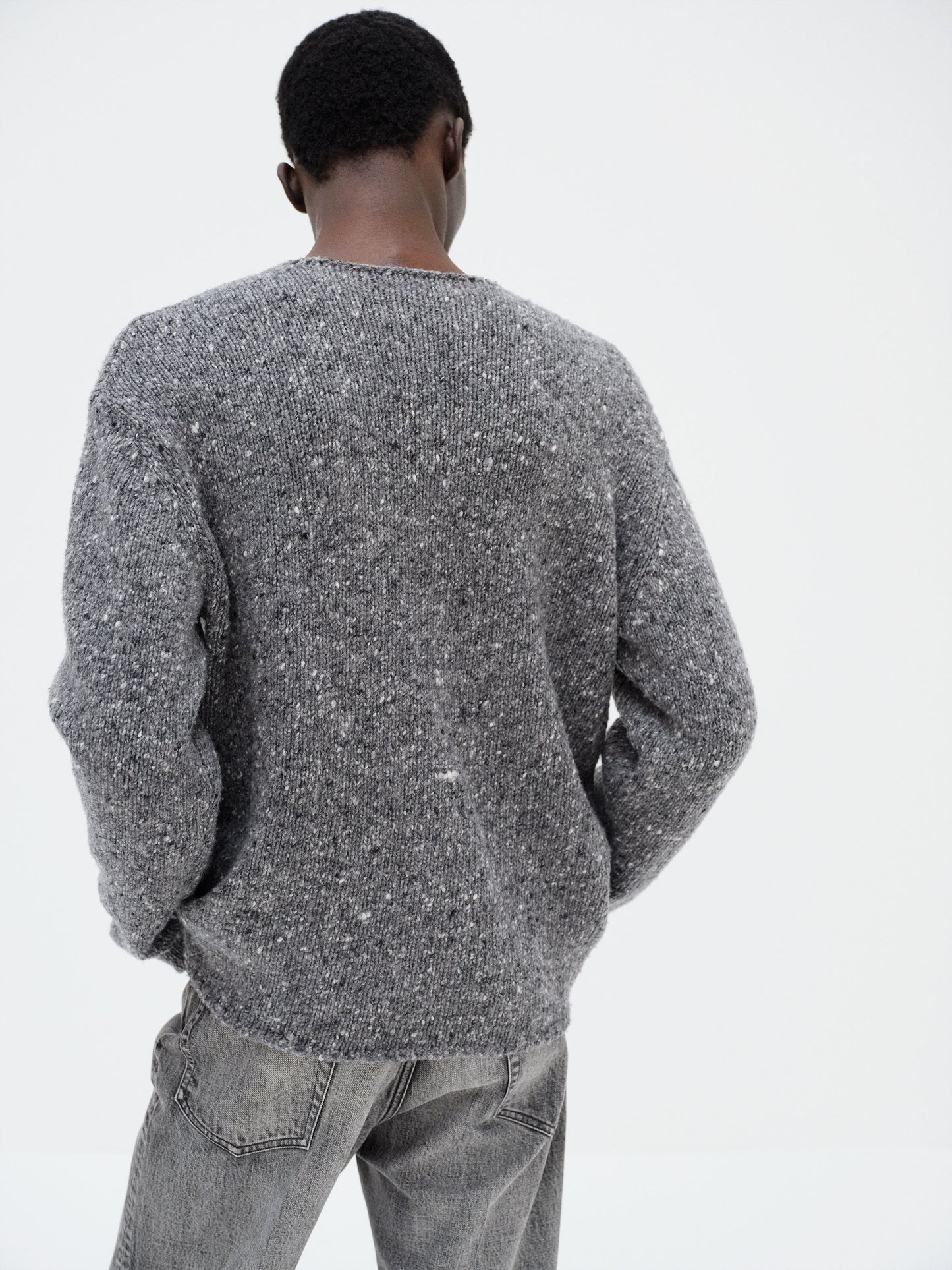 AURALEE 26AW LOW-GAUGE HOMESPUN TWEED KNIT P/O