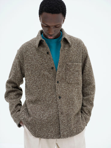 AURALEE 26AW HOMESPUN TWEED SHIRT BLOUSON
