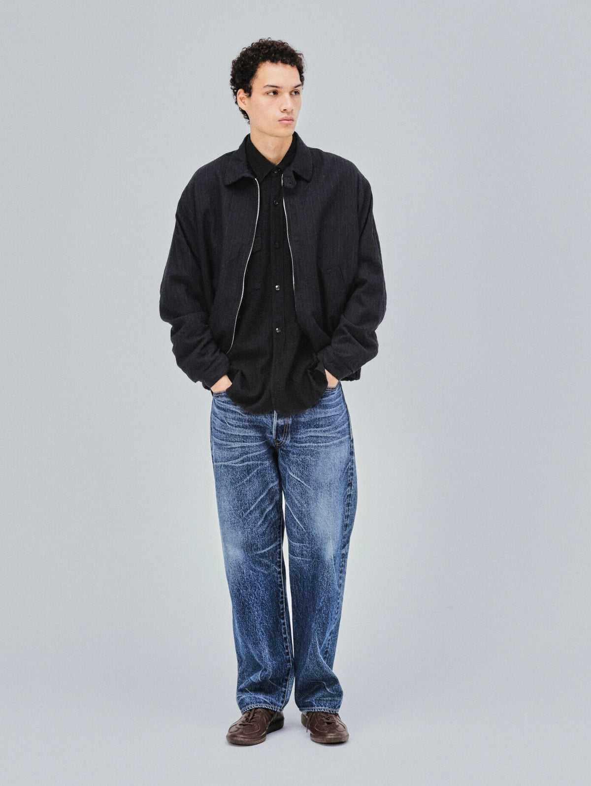 KAPTAIN SUNSHINE 26AW Wool Stripe Zip Blouson