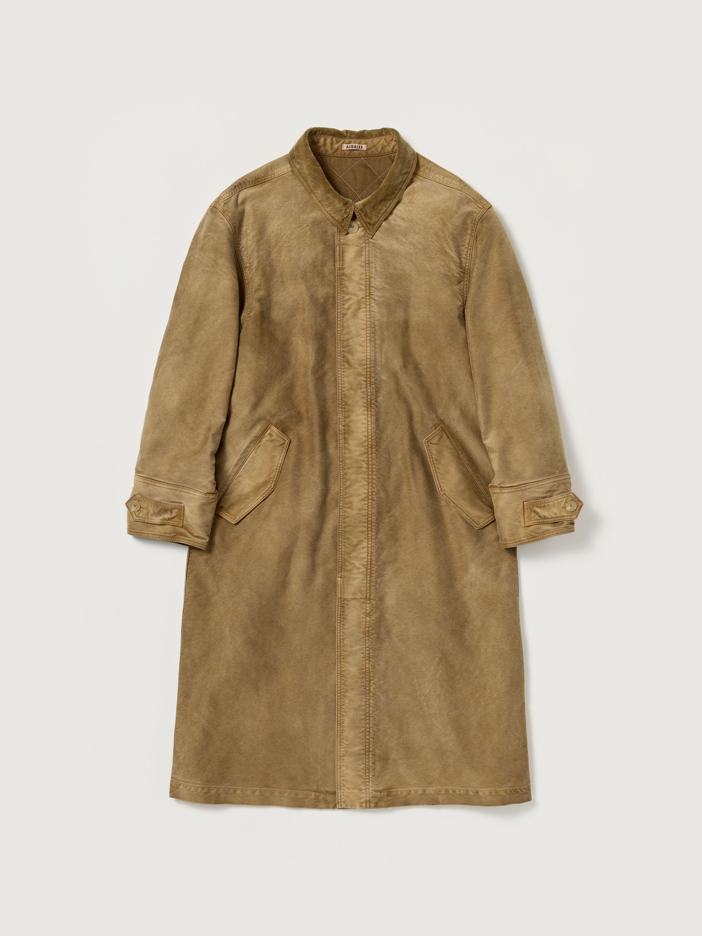 AURALEE 26AW GARMENT-DYED ORGANIC COTTON HEAVY MOLESKIN COAT