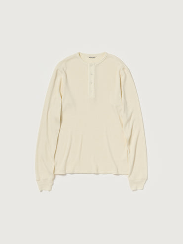 AURALEE 26AW WOOL SILK SOFT RIB HENLEY