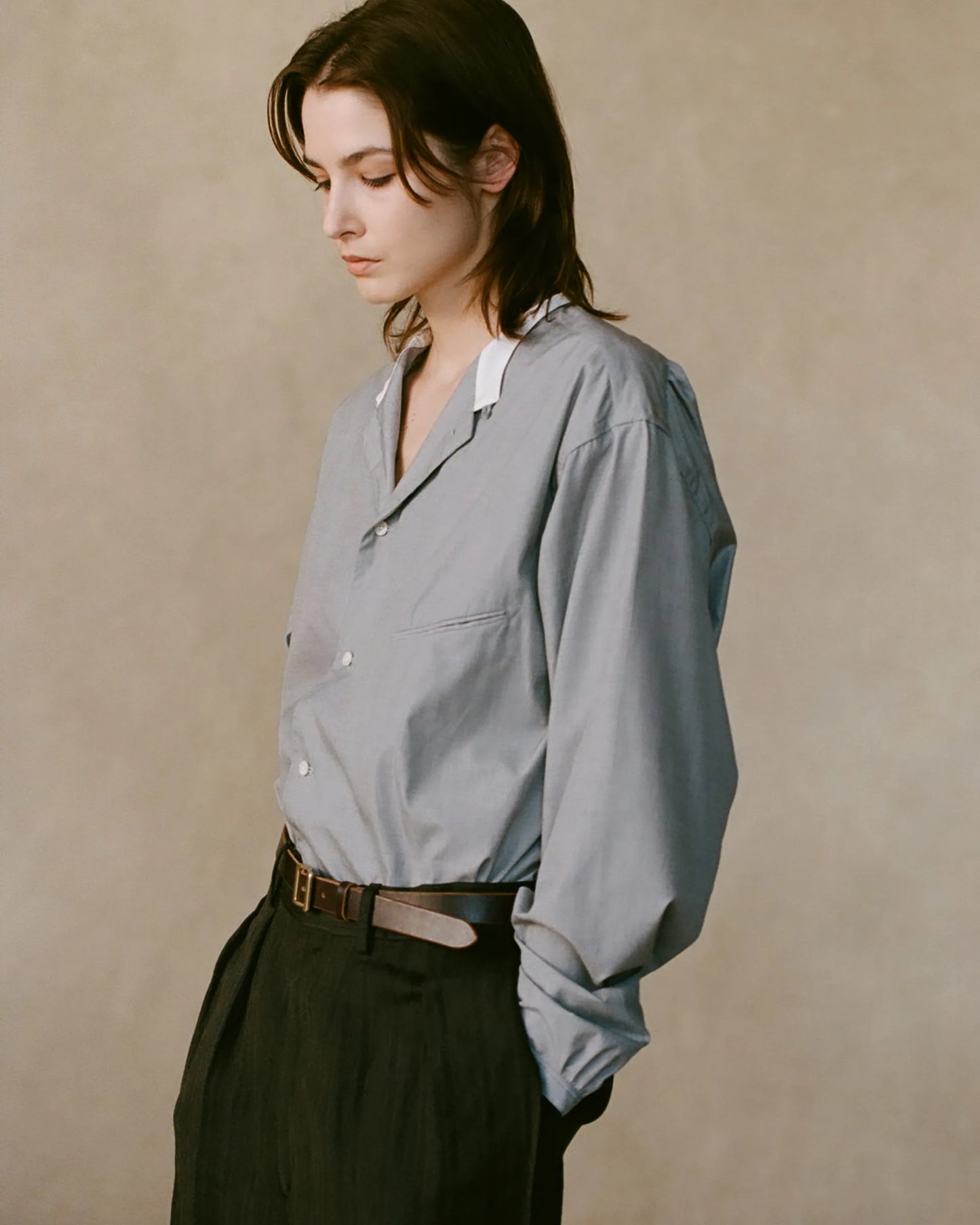 NICENESS 25AW C.CHAD / End-on-End Chambray Shirt Jacket