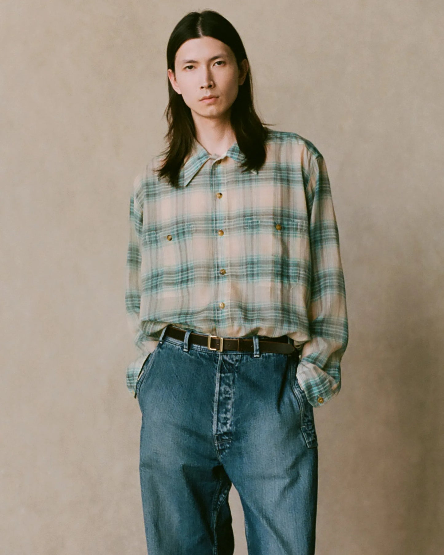 NICENESS 25AW CASE / Brown Core Oiled Cow Leather Belt