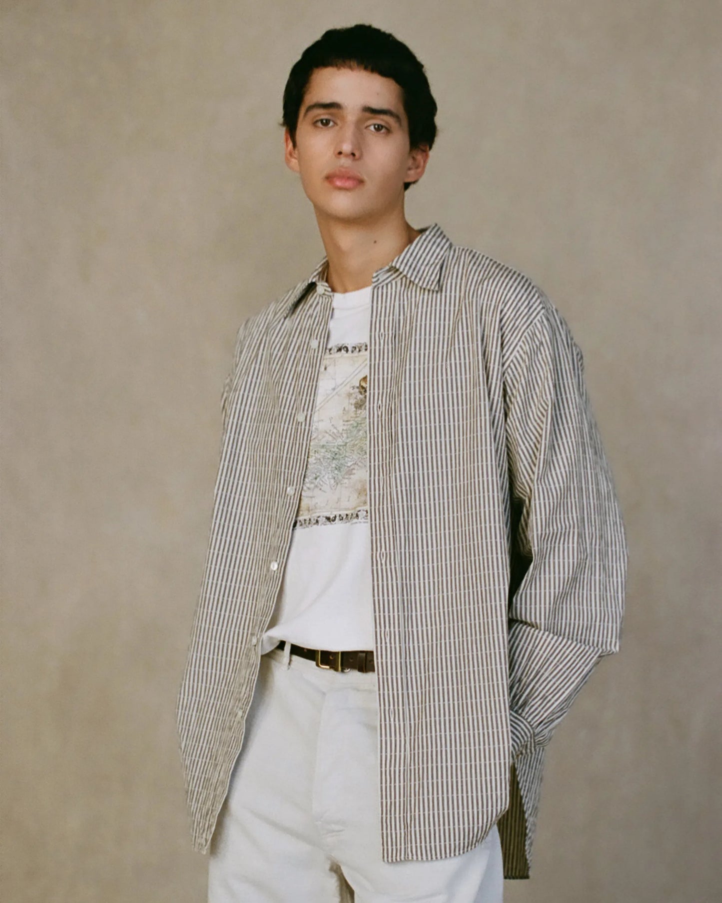 NICENESS 25AW CLEMENT / Dobby Stripe Regular Collar Dress Shirt
