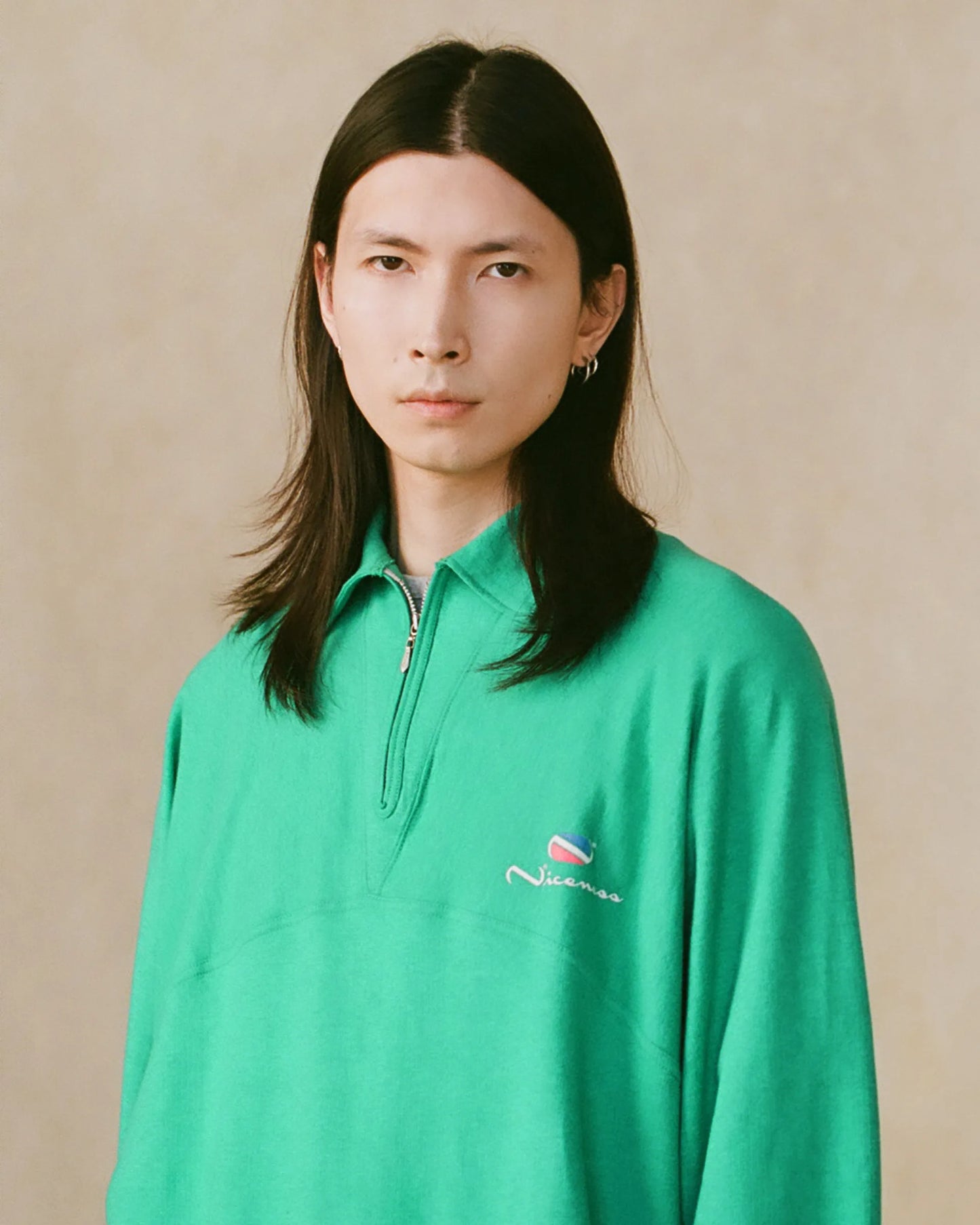 NICENESS 25AW R.PARADA / Lightweight Sweat Half-Zip Pullover
