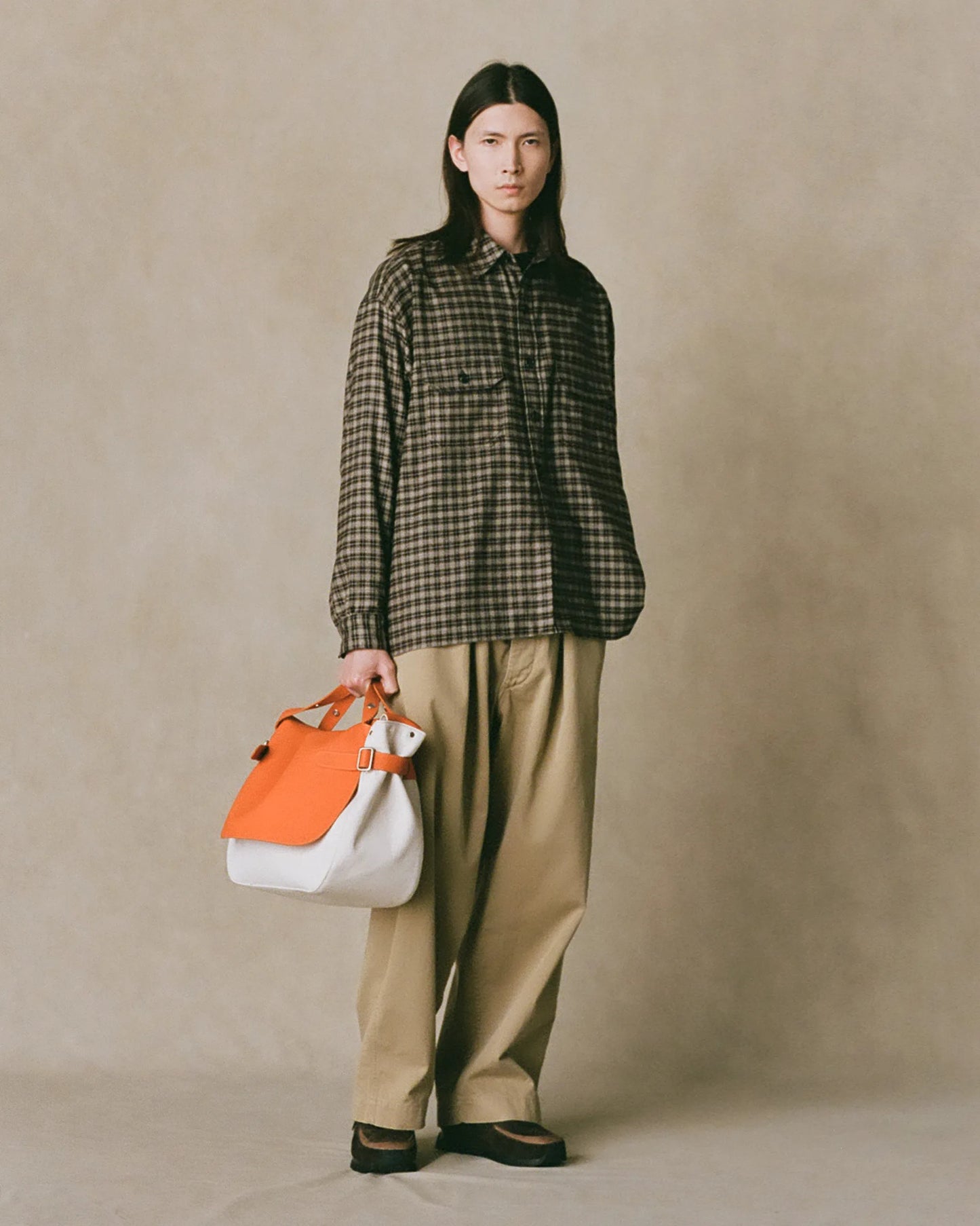 NICENESS 25AW ALBARN / Distressed Resized Chino Trousers
