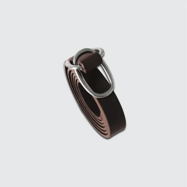 YOKE 25AW Double Buckle Leather Belt