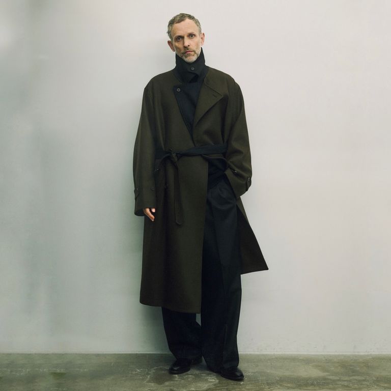 ssstein 25AW Long Wide Trousers(2/90 WOOL GABARDINE)