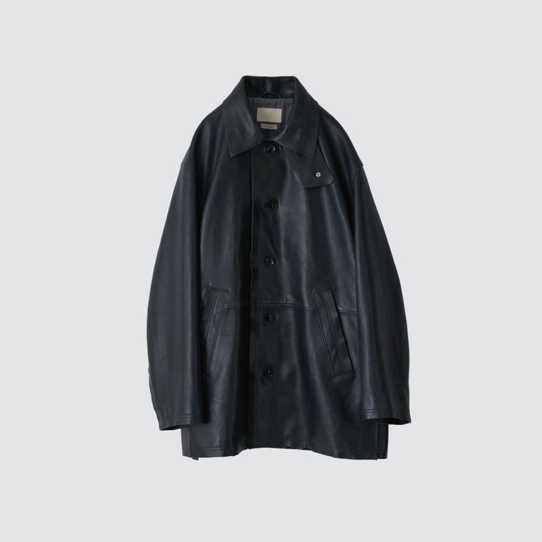 YOKE / Cut-Off Leather Car Coat