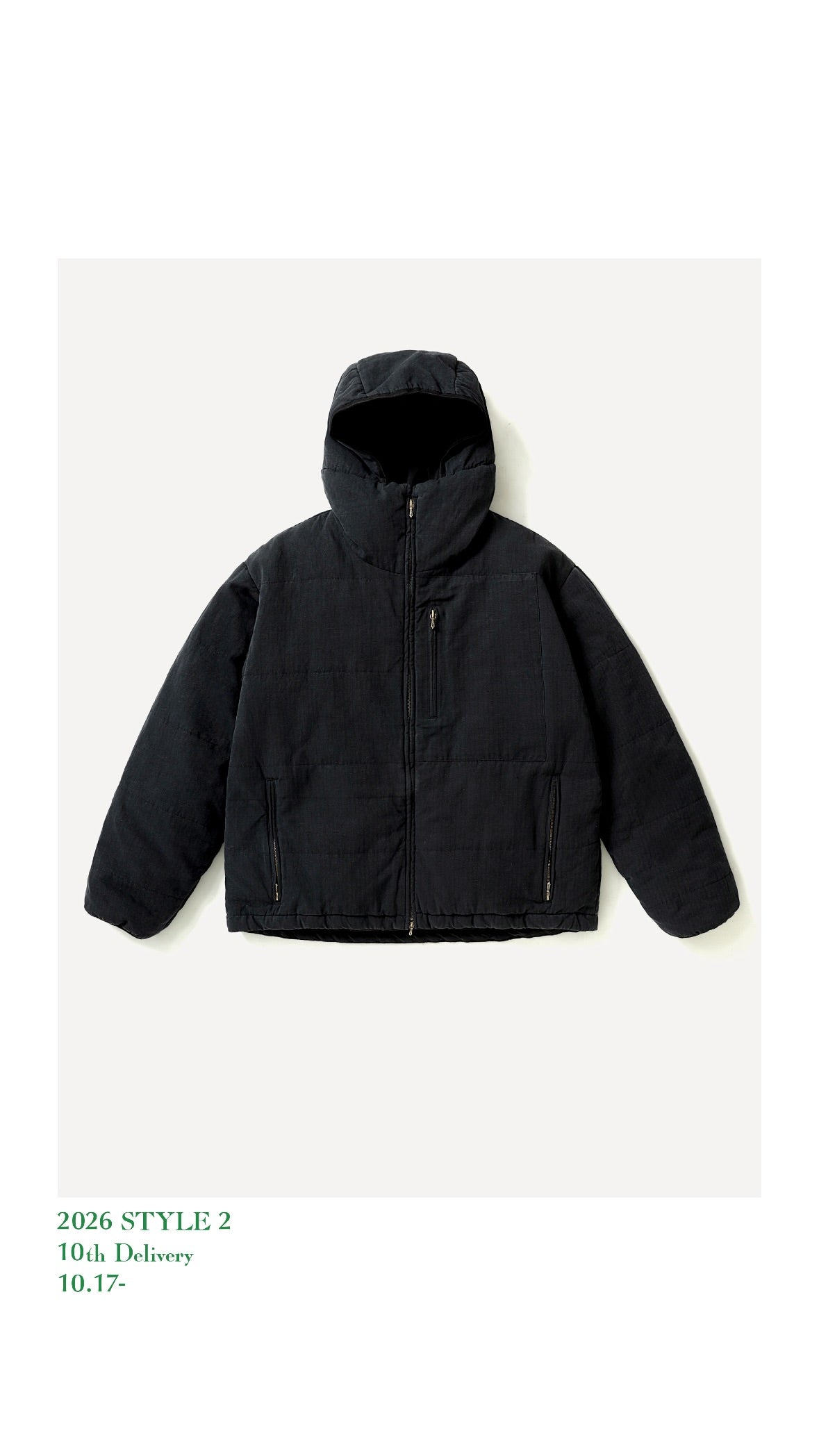 A.PRESSE 26AW Washed Cotton Silk Linen Padded Jacket