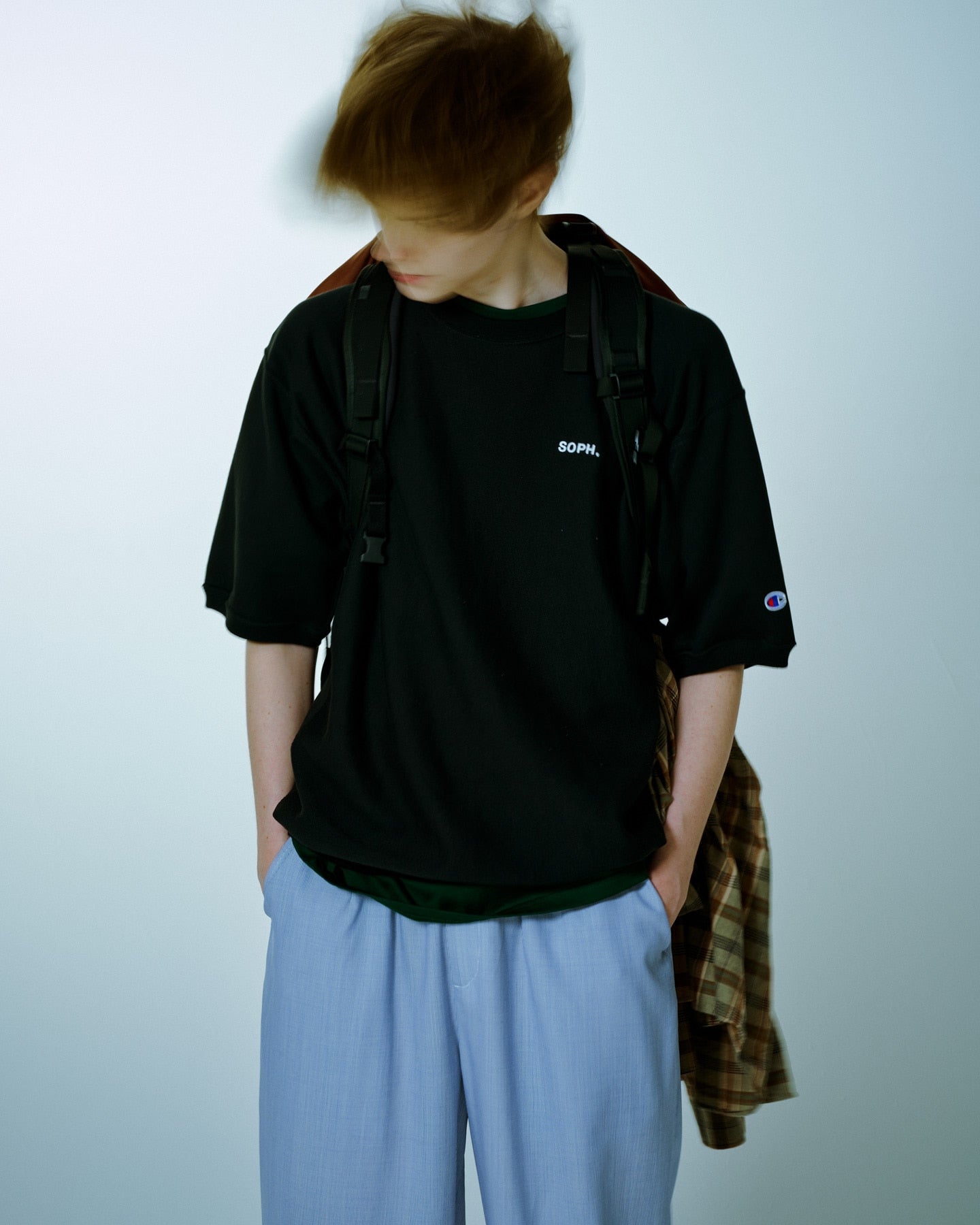 SOPH. x Champion REVERSE WEAVE BASIC S/S CREWNECK SWEAT