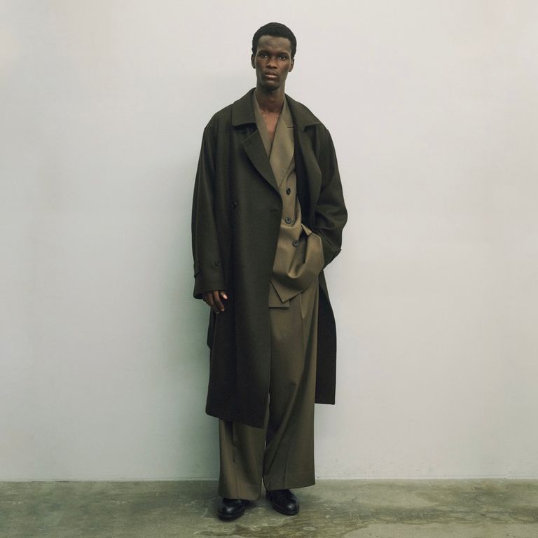ssstein 25AW Long Wide Trousers(2/90 WOOL GABARDINE)