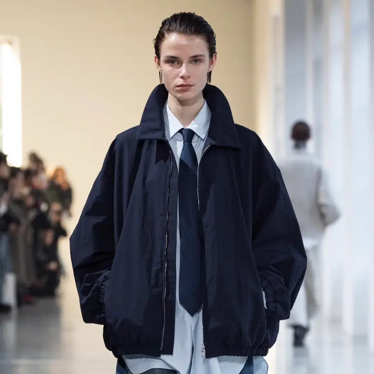 ssstein 25AW Recycled Nylon Oversized Zip Jacket