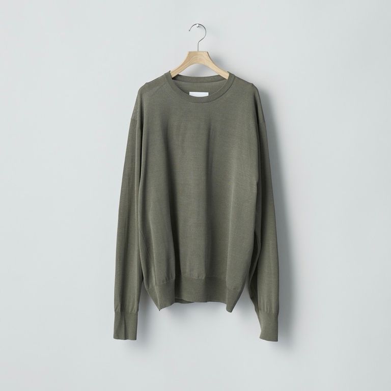 ssstein 25AW Wool/Silk Knit Crew Neck LS