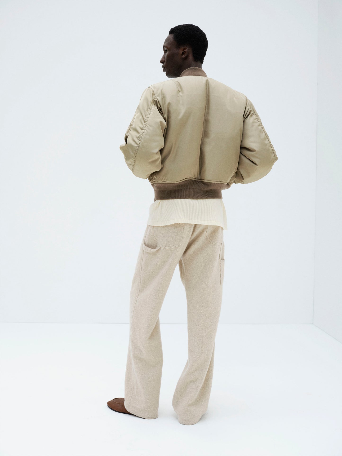 AURALEE 26AW SILK TWILL FLIGHT BLOUSON / MERINO MOUTON LINING