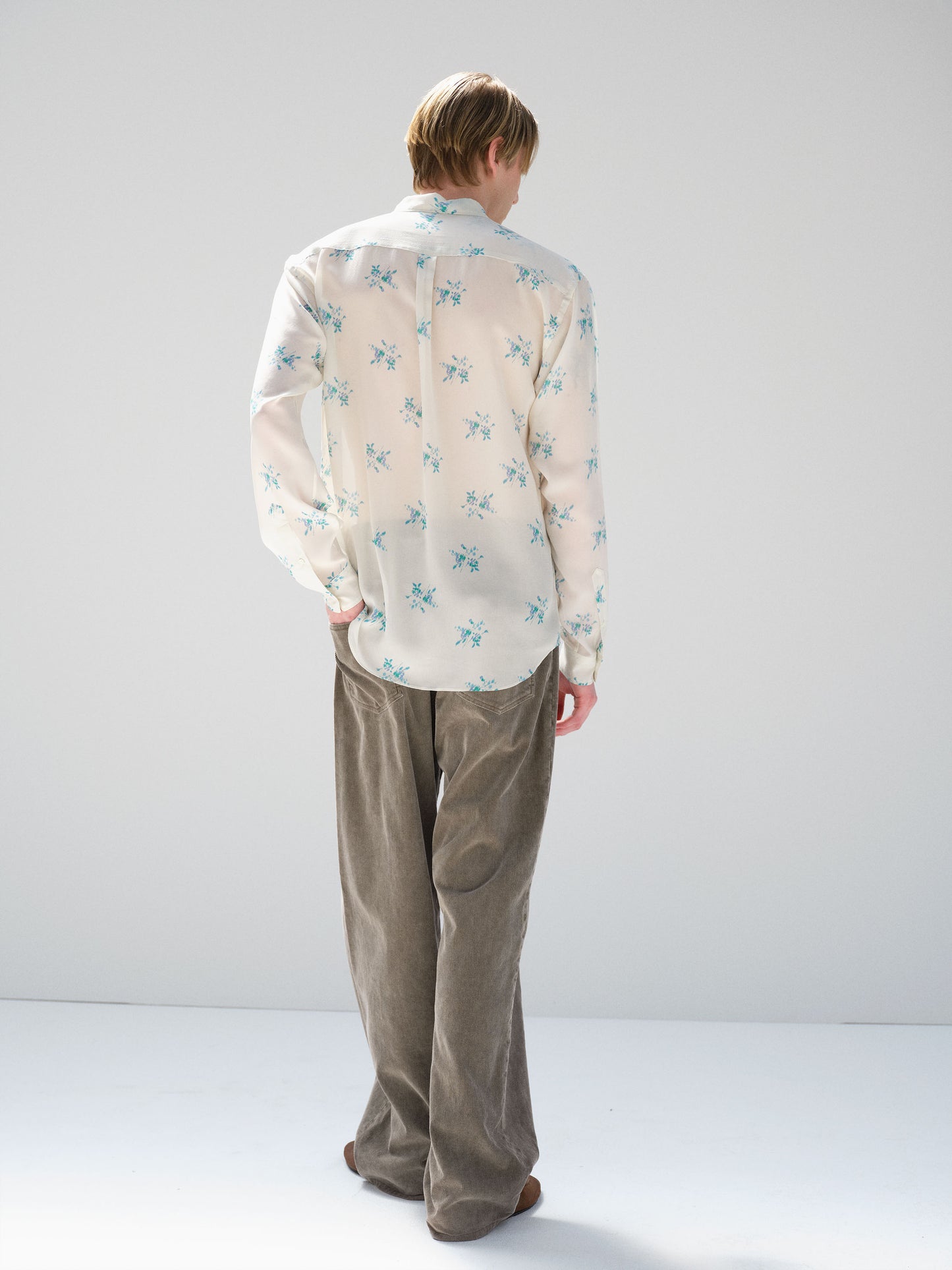 AURALEE 26AW PRINTED AIRY SILK GEORGETTE SHIRT