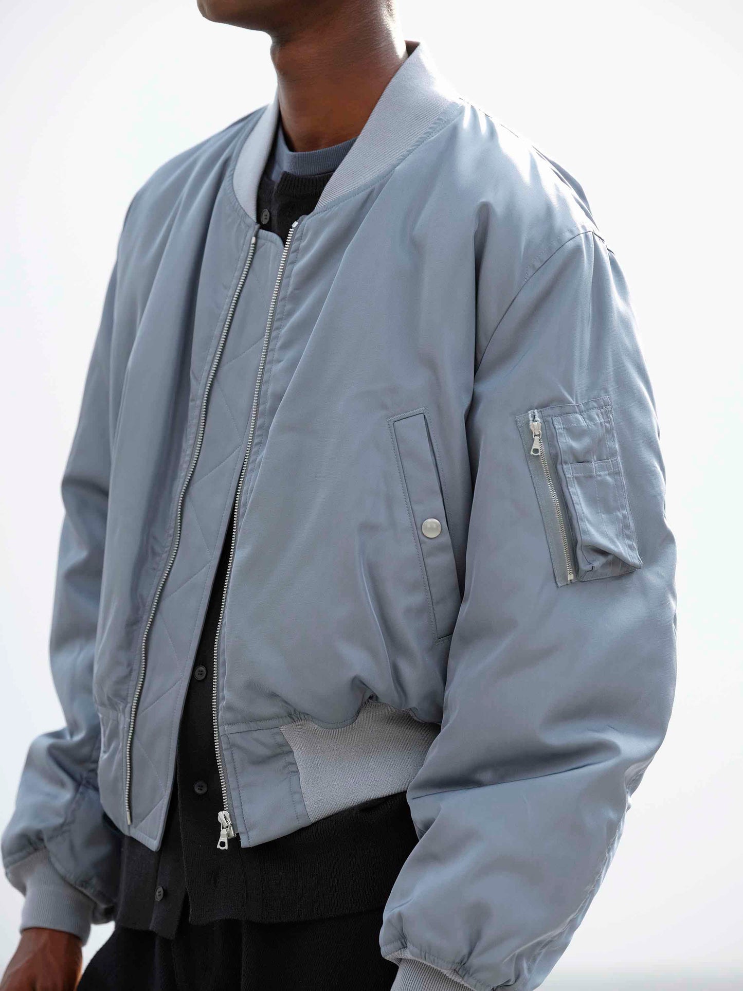 AURALEE 26SS HIGH DENSITY SILK TWILL FLIGHT BLOUSON