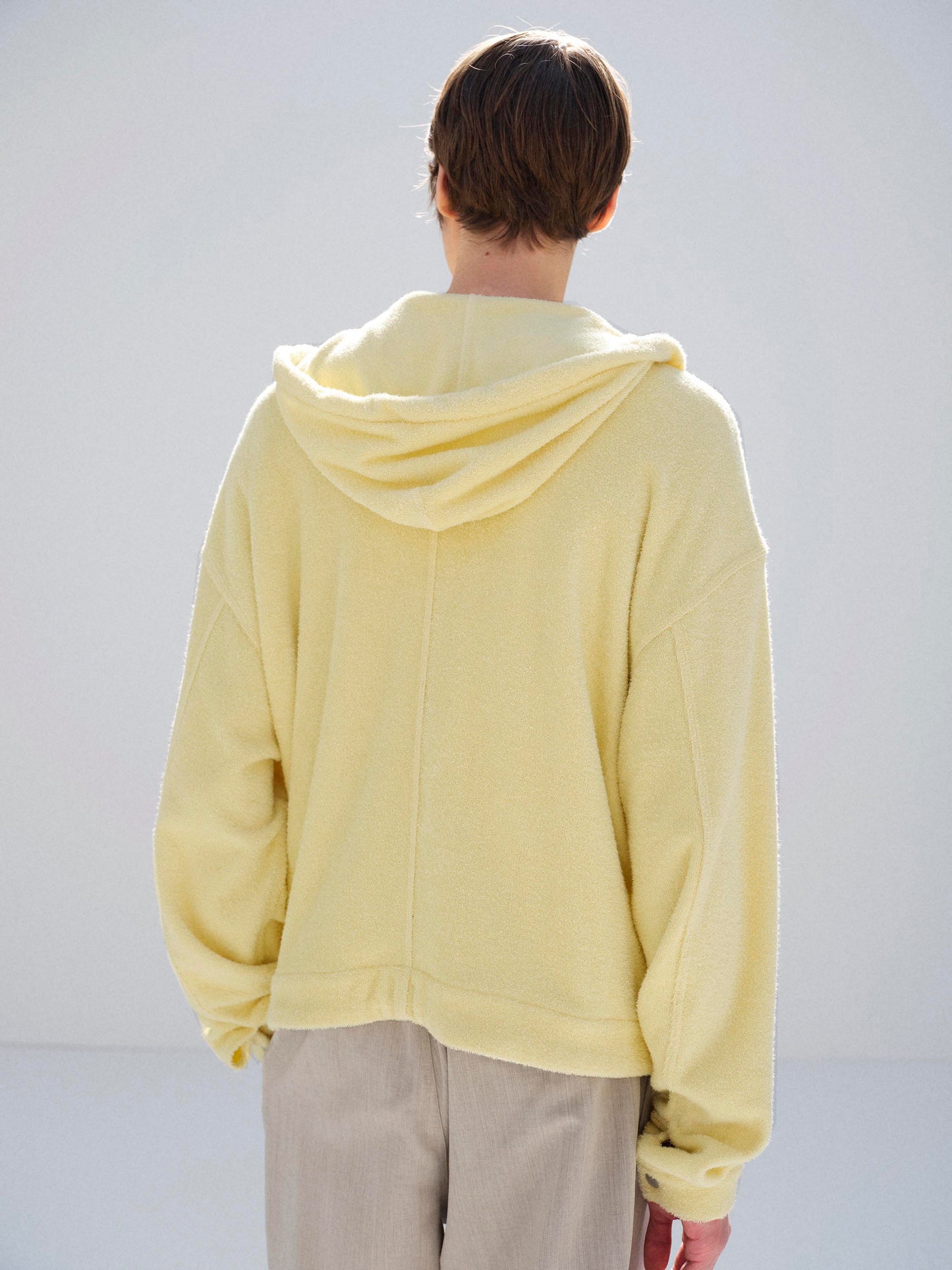AURALEE 26SS COTTON NYLON PILE ZIP PARKA