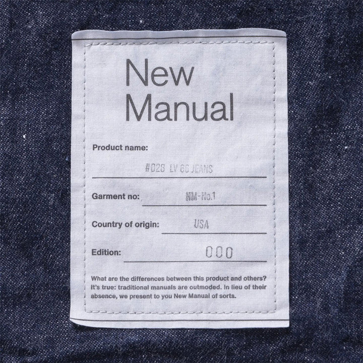 New Manual / #028 LV 66 JEANS ONE WASHED