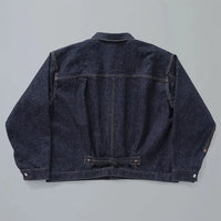 New Manual / #023 LV T-BACK DENIM JACKET BLEACH ONE WASHED