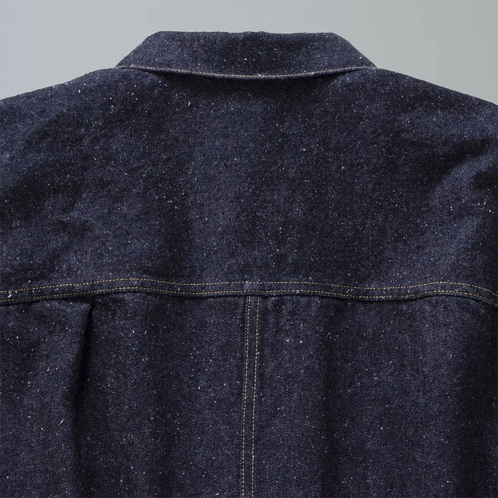 New Manual / #023 LV T-BACK DENIM JACKET BLEACH ONE WASHED