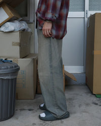 ANACHRONORM / HERRINGBONE DENIM WIDE 5P PANTS