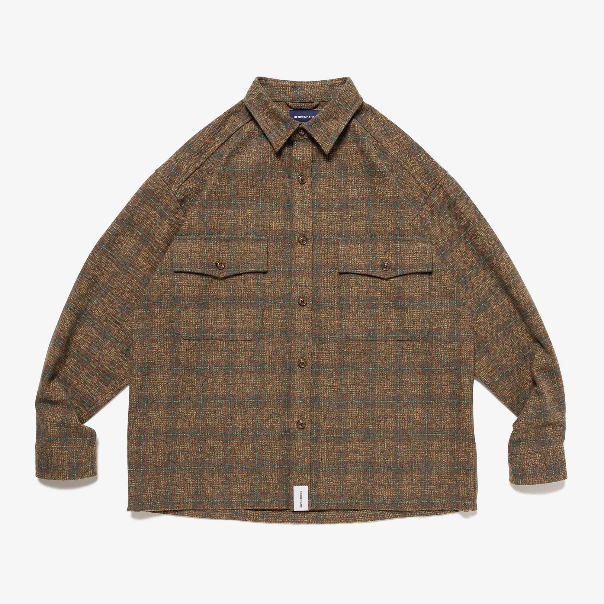 DESCENDANT 24AW VANNING PLAID LS SHIRT