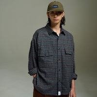 DESCENDANT 24AW VANNING PLAID LS SHIRT