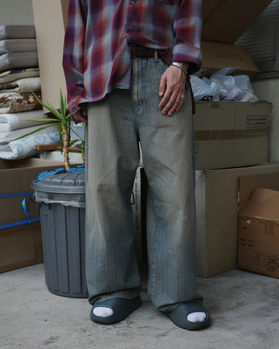 ANACHRONORM / HERRINGBONE DENIM WIDE 5P PANTS