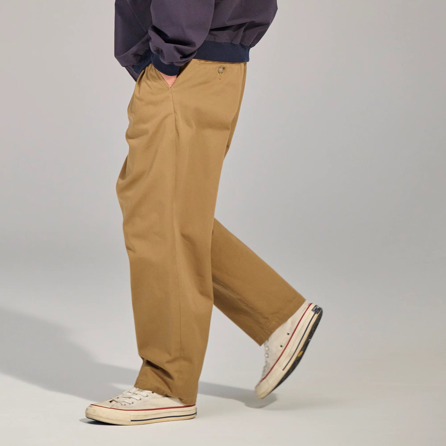 DESCENDANT 24AW DC-3 ORGANIC COTTON TWILL TROUSERS