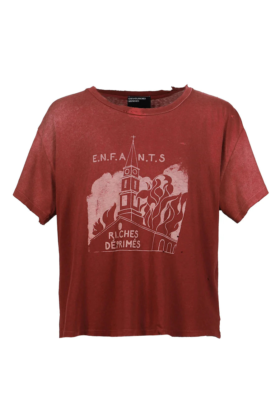 ENFANTS RICHES DÉPRIMÉS / BURNING CHURCH T-SHIRT