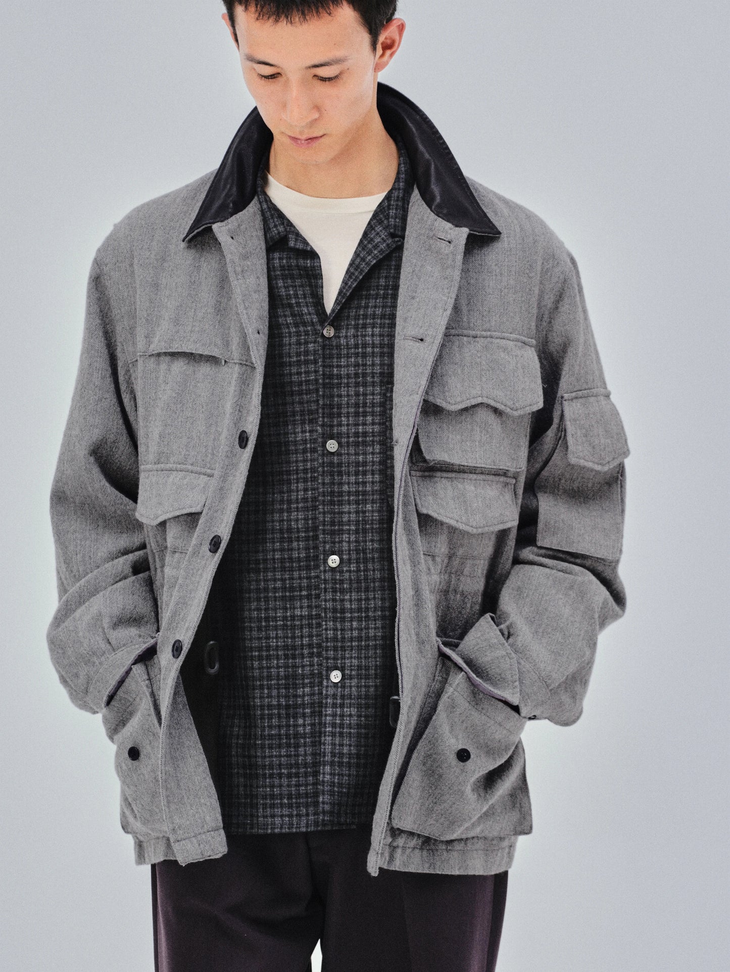 KAPTAIN SUNSHINE 26AW Wool Herringbone Explorer Jacket
