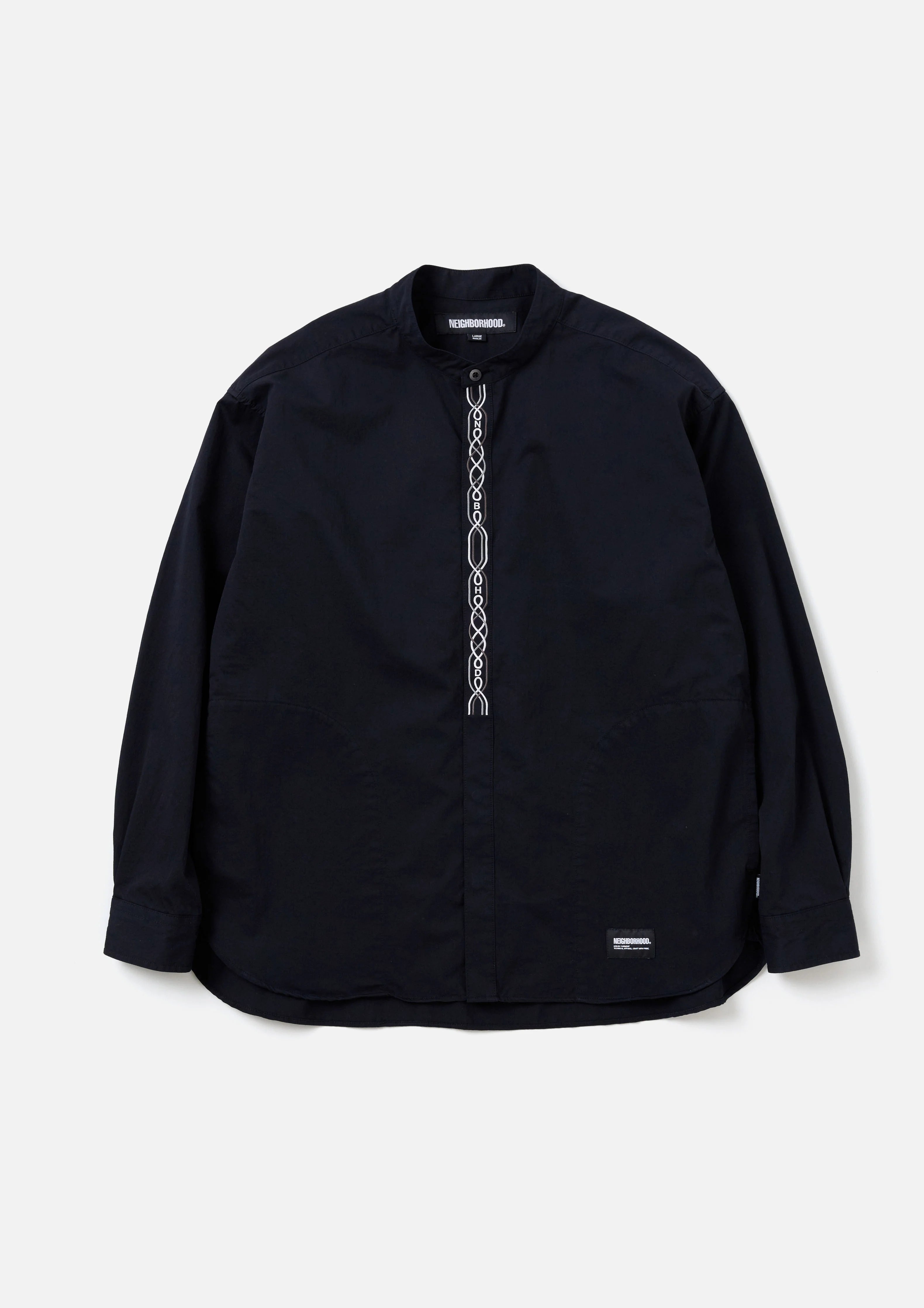 NEIGHBORHOOD 24AW BAND COLLAR SHIRT LS