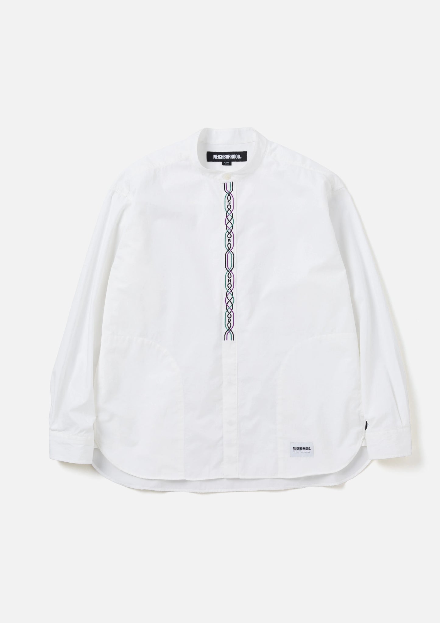 NEIGHBORHOOD 24AW BAND COLLAR SHIRT LS