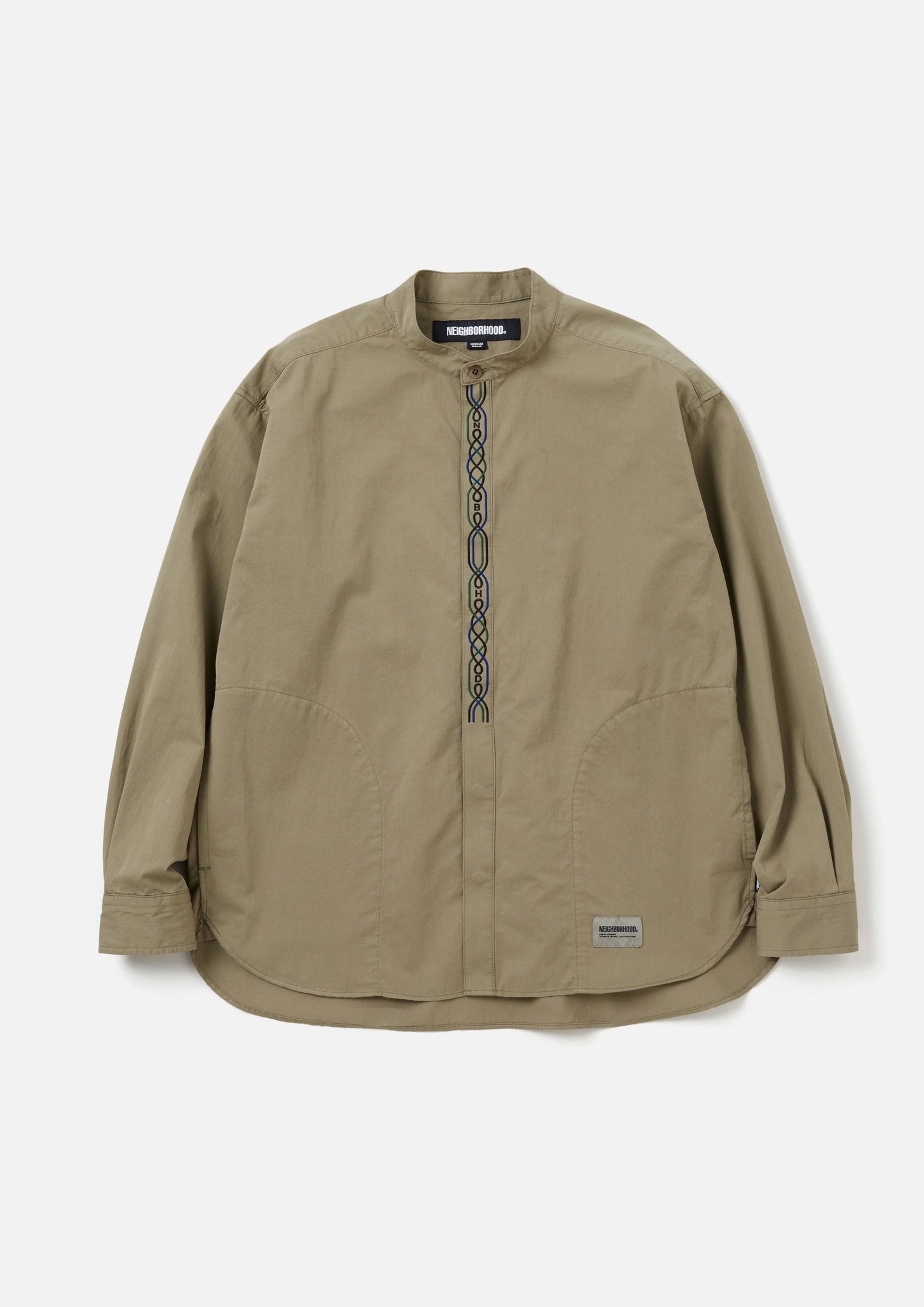 NEIGHBORHOOD 24AW BAND COLLAR SHIRT LS