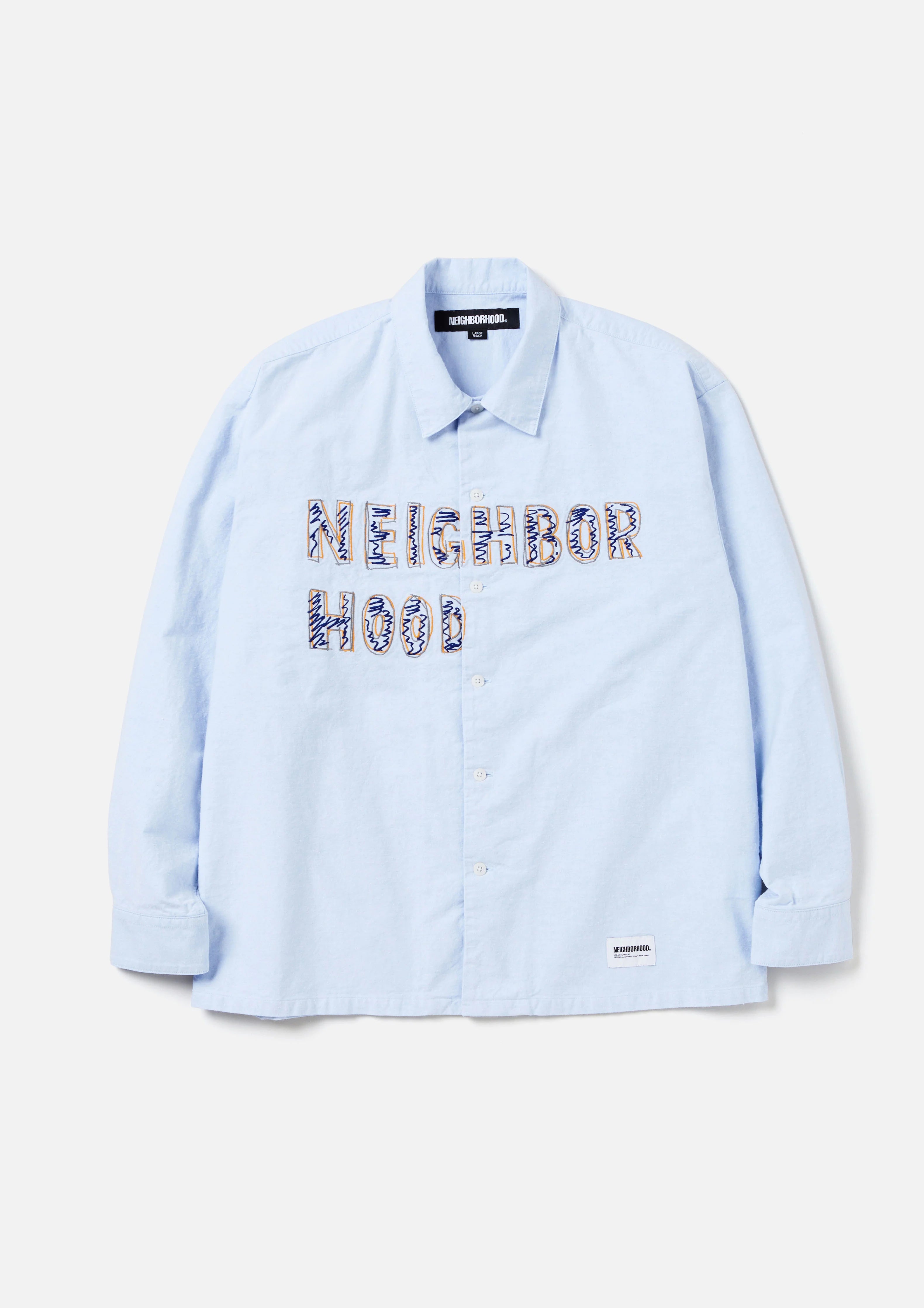 NEIGHBORHOOD 24AW HAND DRAWING EMBROIDERY SHIRT LS