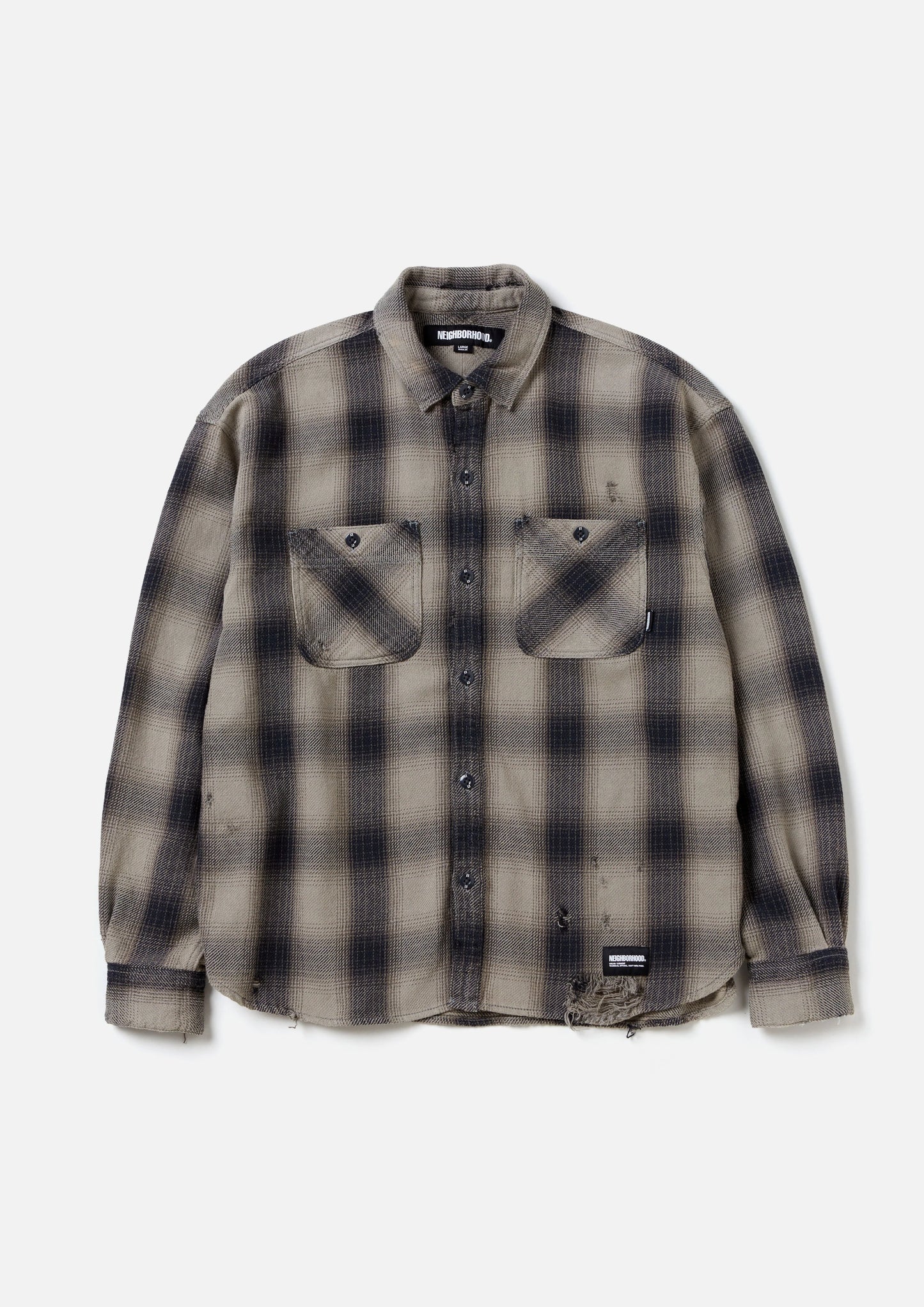 NEIGHBORHOOD 24AW SAVAGE BLOCK HOMBRE CHECK SHIRT LS