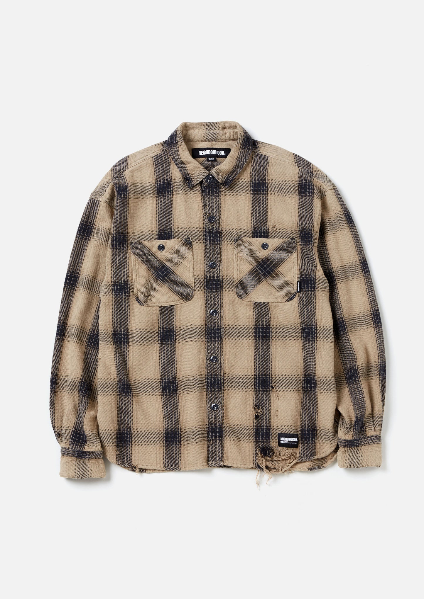 NEIGHBORHOOD 24AW SAVAGE BLOCK HOMBRE CHECK SHIRT LS