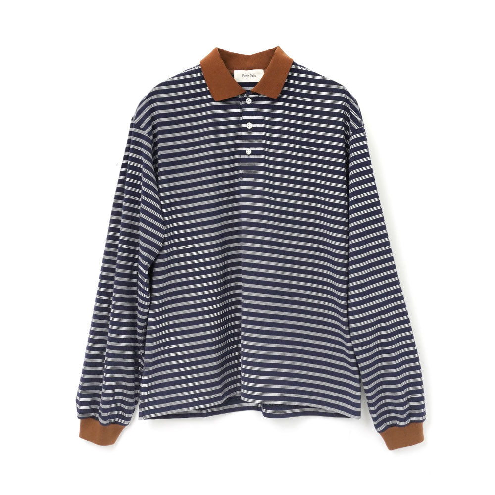Ernie Palo 26AW Border Polo L/S T-Shirt
