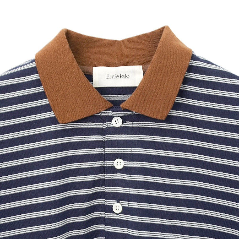 Ernie Palo 26AW Border Polo L/S T-Shirt