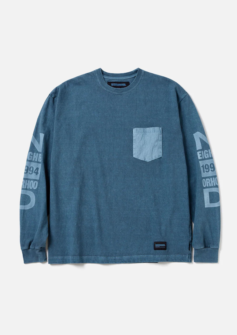 NEIGHBORHOOD 24AW PIGMENT DYED CREWNECK LS