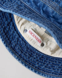 NICENESS 25SS E.MATLOCK / Aged Effect Denim Hat - Indigo