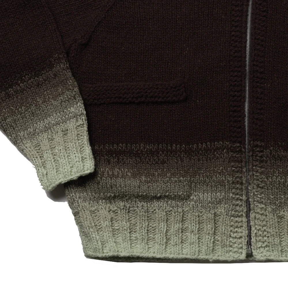 AURALEE 26AW WOOL LOW-GAUGE KNIT ZIP COWICHAN