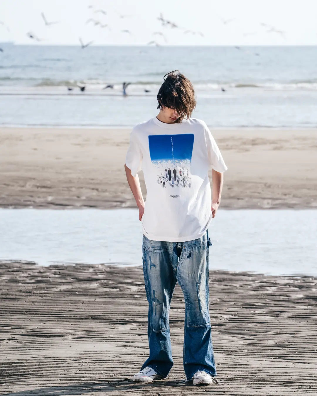 SAINT Mxxxxxx x EVANGELION x GEEKS RULE / EV_SS TEE_BLUE