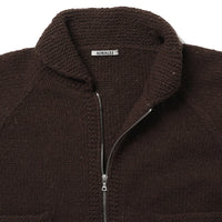 AURALEE 26AW WOOL LOW-GAUGE KNIT ZIP COWICHAN