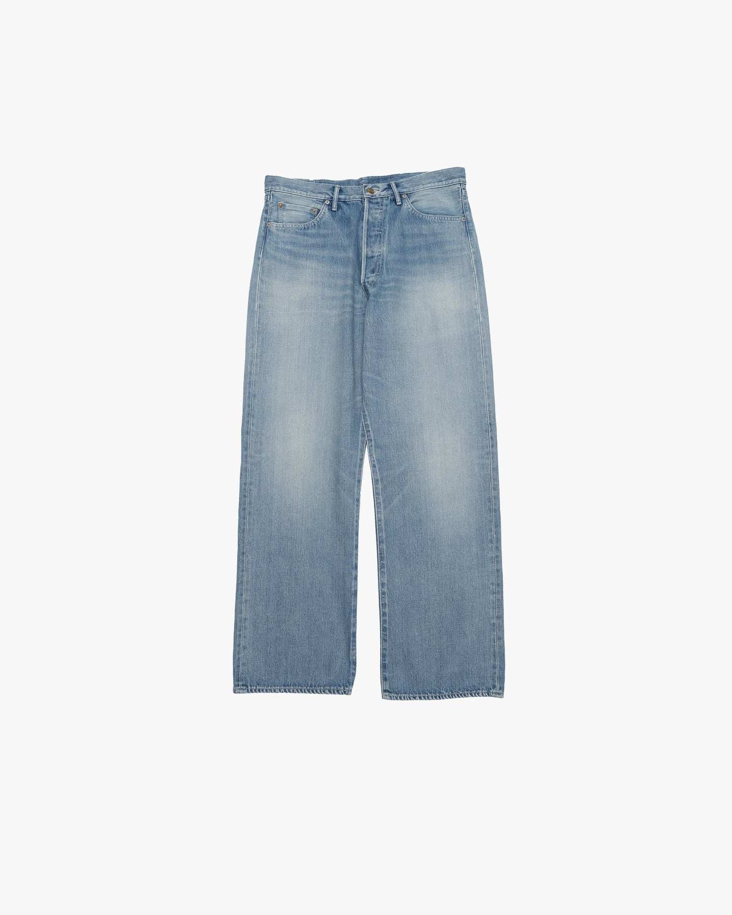 Graphpaper / Selvage Denim Five Pocket Wide Straight Pants -LIGHT FADE-
