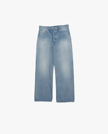 Graphpaper / Selvage Denim Five Pocket Wide Straight Pants -LIGHT FADE-