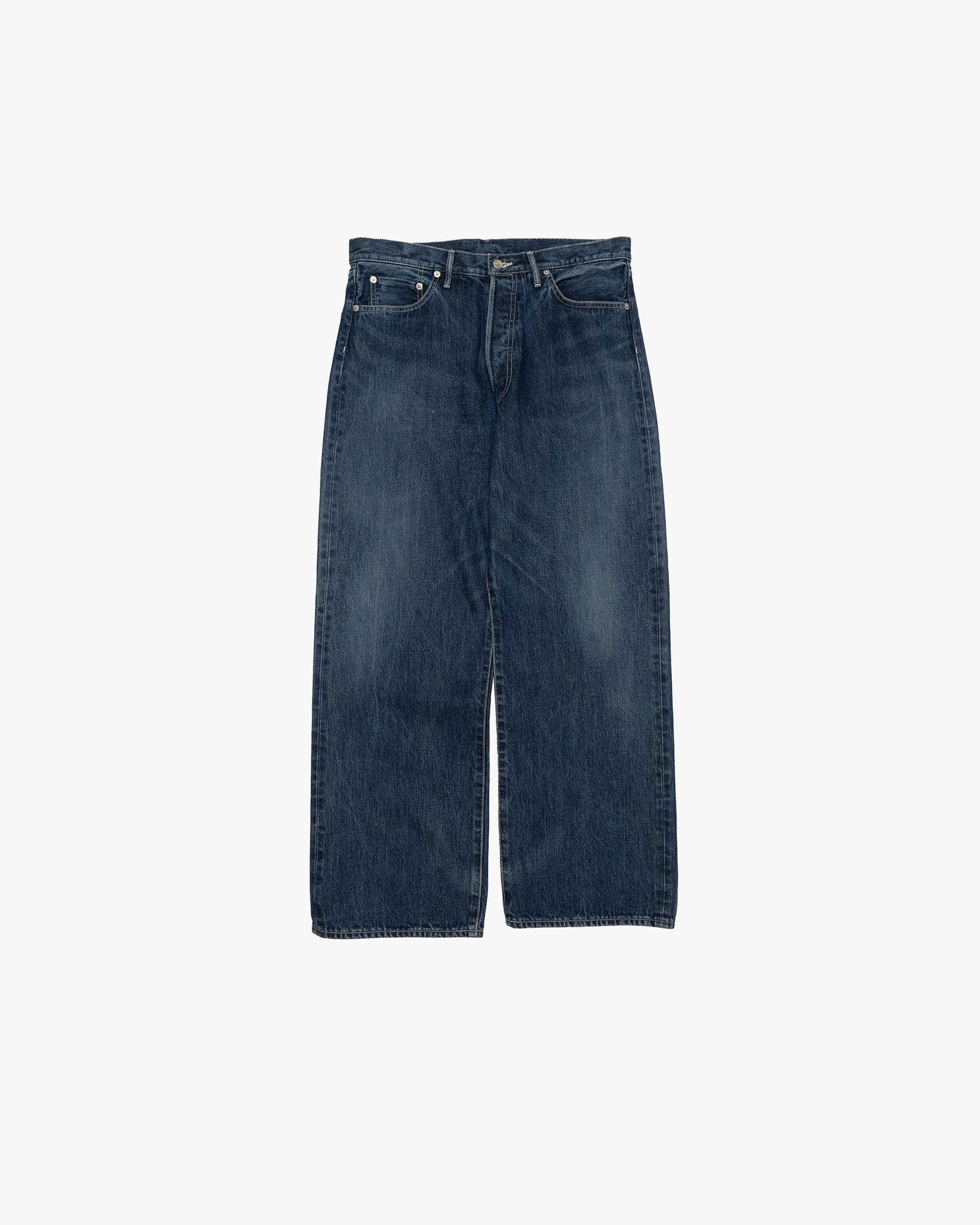 Graphpaper / Selvage Denim Five Pocket Wide Straight Pants -DARK FADE-