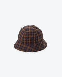 KIJIMA TAKAYUKI / PLAIN & CHECK REVERSIBLE BUCKET/6PANEL HAT(No.MYYY262812)